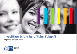 Investition in die berufliche Zukunft - IHK Berlin