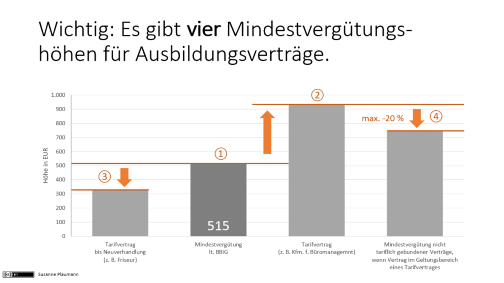 BBiG Mindestvergütung und Tarifverträge