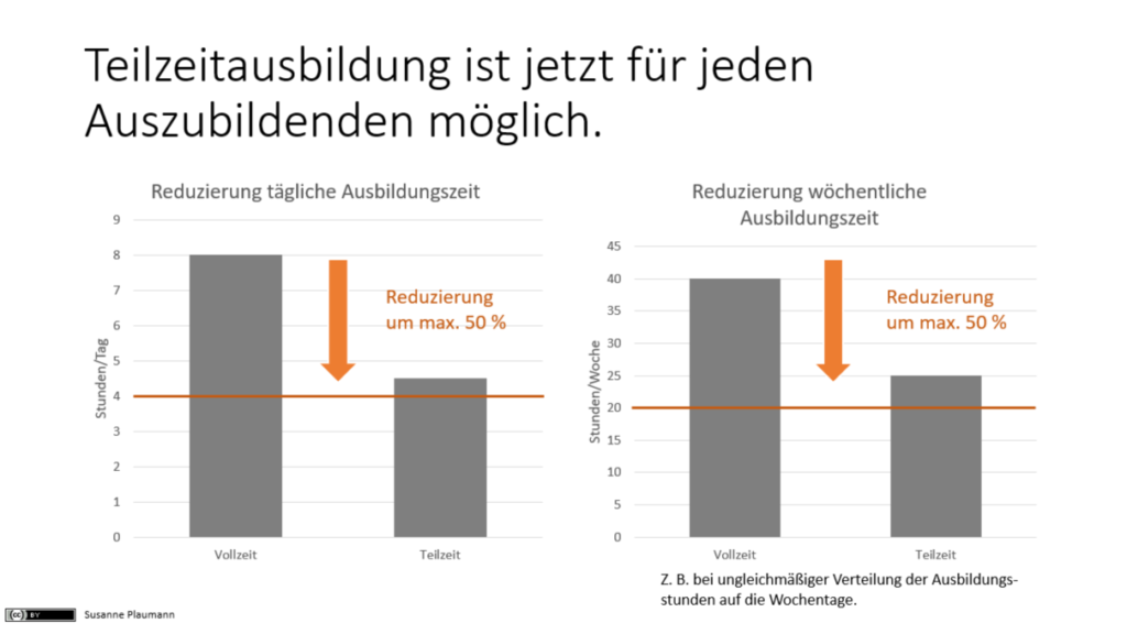 BBiG Teilzeitausbildung - Reduzierung Stunden